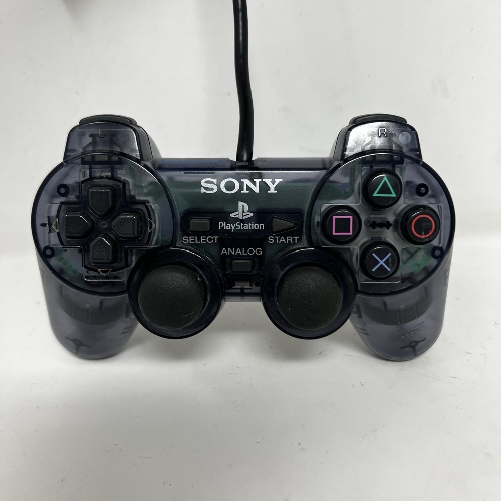 Sony PlayStation2 PS2 Dualshock 2 Controller Clear Smoke Transparent Gray TESTED